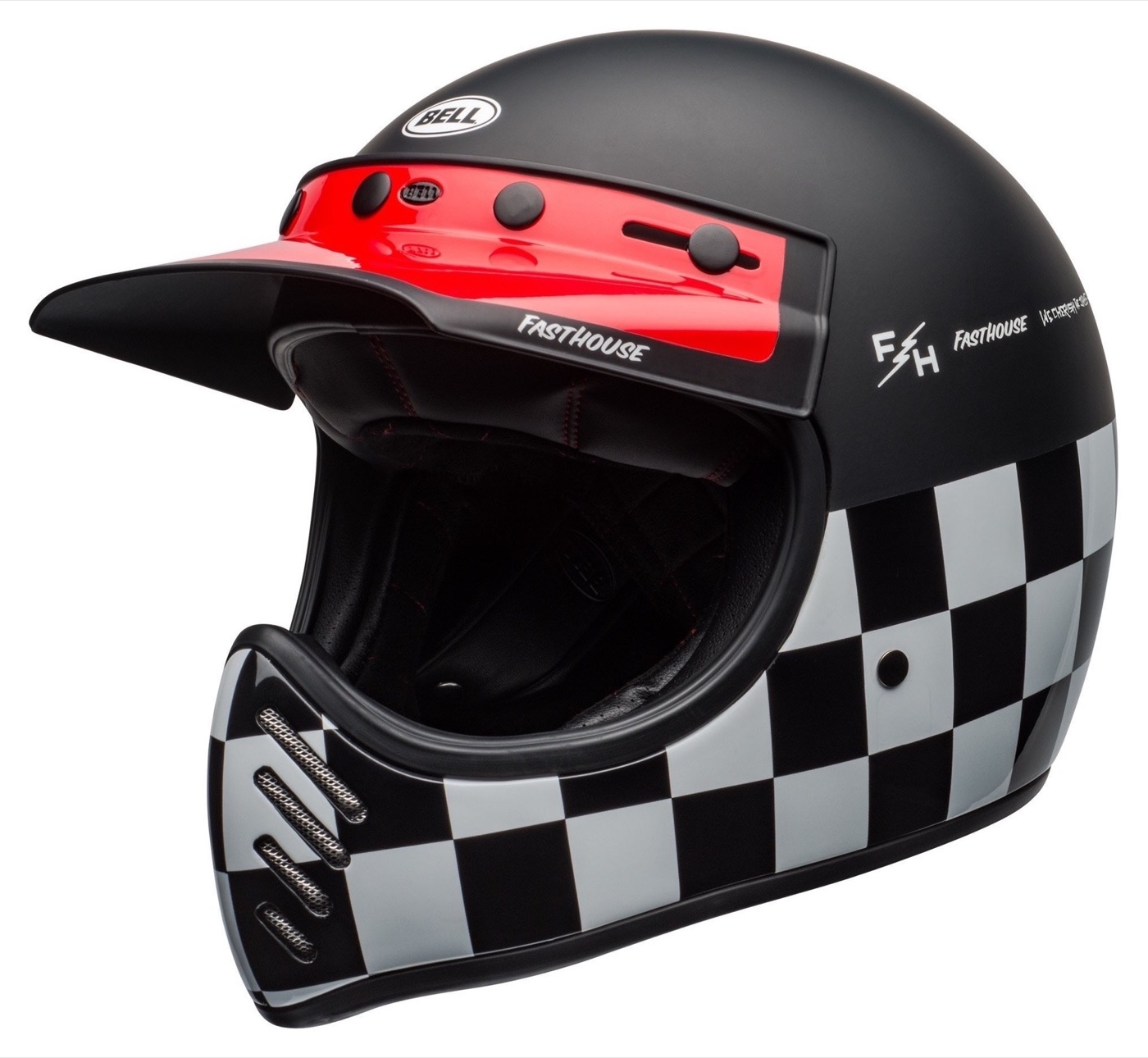 Bell Moto 3 Fasthouse Checkers motorcycle helmet MKC Moto
