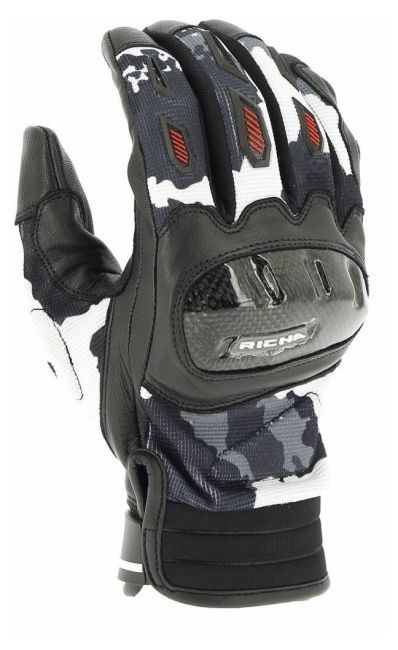 Torsion camo motorcycle gloves