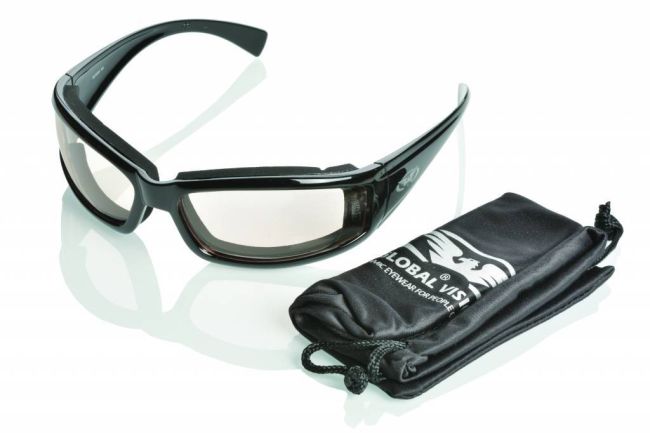 Black Frame/ Clear Lens Global Vision Stray Cat Motorcycle Glasses 