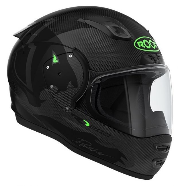 Roof outlet carbon helmet
