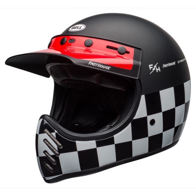 Bell Moto-3 Fasthouse Checkers motorcycle helmet | MKC Moto